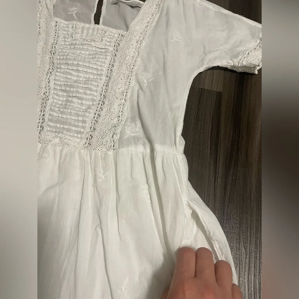 Zara White Embroidered Women's Beach Dress - Picture 9 of 10